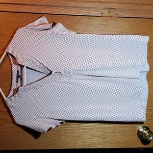 Short Sleeve Polka-Dot Blouse